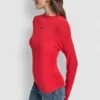 Blusa de cuello alto con fruncidos laterales y mangas largas con Pedrería