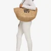 Bolsos Tote de paja de ganchillo con logotipo de Paloma