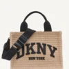 Bolsos Tote pequeños Hadlee de paja con logotipo