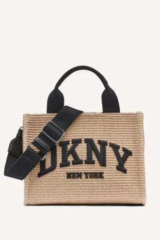 Bolsos Tote pequeños Hadlee de paja con logotipo