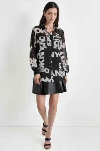 Camisa con estampado de logotipo