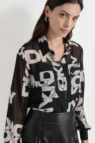 Camisa con estampado de logotipo