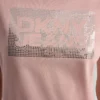 Camiseta con logo apilado y Pedrería de DKNY Vaqueros
