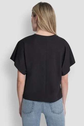 Camiseta con logo de cristales