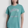 Camiseta con logo DKNY 1989 y tachuelas