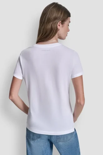 Camiseta con pedrería apilada de DKNY Vaqueros