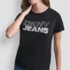 Camiseta con pedrería apilada de DKNY Vaqueros