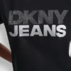 Camiseta con pedrería apilada de DKNY Vaqueros