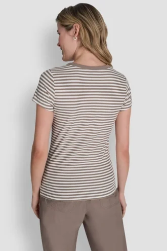 Camiseta de canalé Hudson con logotipo en el mismo tono