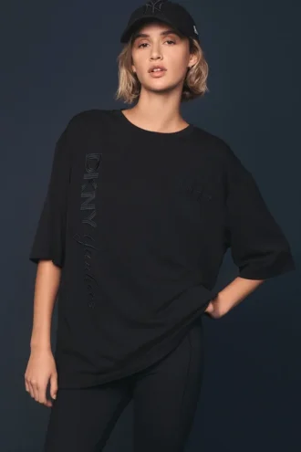 Camiseta de manga corta con relieve DKNY x Yankees