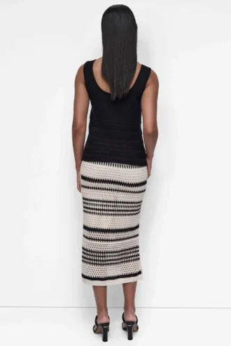 Camiseta de tirantes de punto mixto