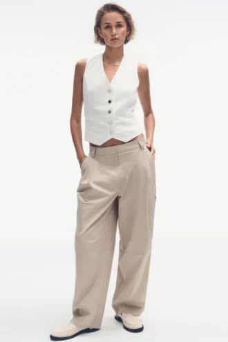 Chaleco de piqué con botones