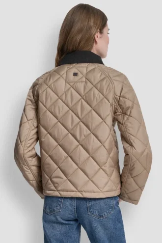 Chaqueta acolchada con cuello en contraste