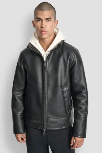 Chaqueta con forro de piel sintética