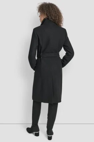 Chaqueta de fular de lana con inserciones