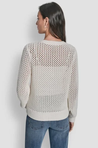 Chaqueta de jersé con botones y textura