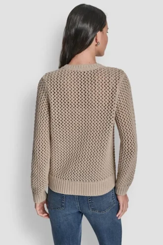 Chaqueta de jersé con botones y textura