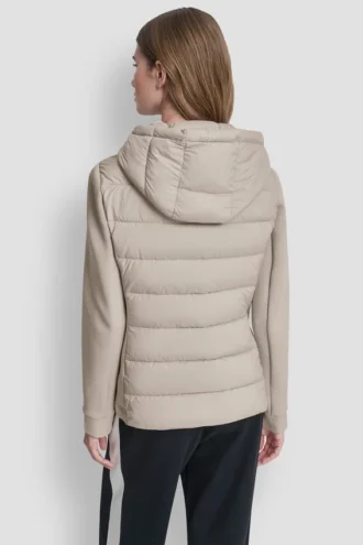 Chaqueta de materiales mixtos