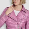 Chaqueta plumífero ligera estilo motero