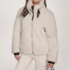 Chaqueta Sherpa con cremallera y cuello con hebillas
