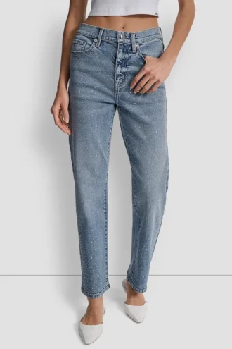 Clásicos de talle alto y corte recto con adornos variados