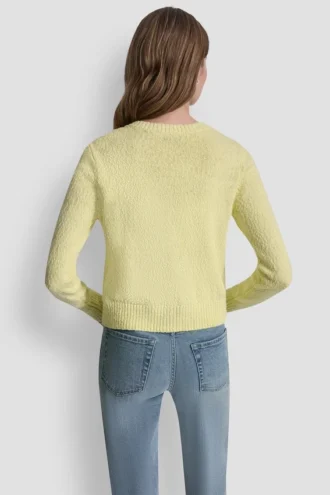 Cárdigan de cuello redondo con bolsillos de parche