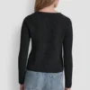 Cárdigan de cuello redondo con punto Tuck Cárdigan de cuello redondo con punto Tuck