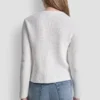 Cárdigan de cuello redondo con punto Tuck