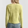 Cárdigan de cuello redondo con punto Tuck