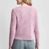 Cárdigan de cuello redondo con punto Tuck