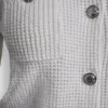 Cárdigan de cuello redondo con punto Tuck