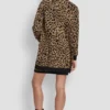 Cárdigan de jacquard con estampado de leopardo