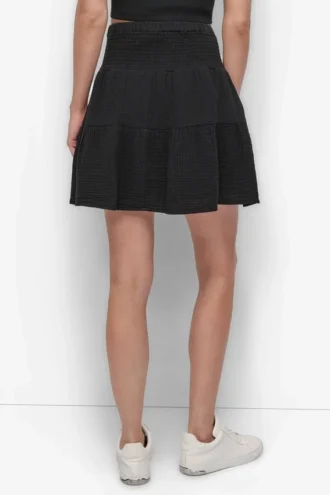 Falda con cintura fruncida