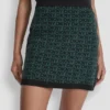 Falda corta de jacquard con logotipo