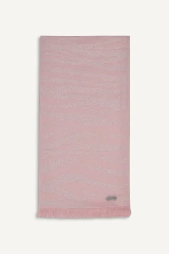 Fular metálico con estampado de cebra