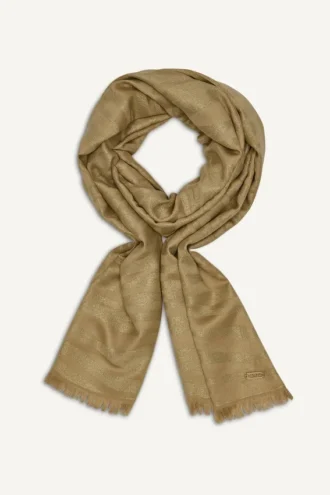 Fular metálico con estampado de cebra