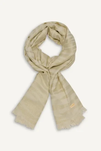 Fular metálico con estampado de cebra