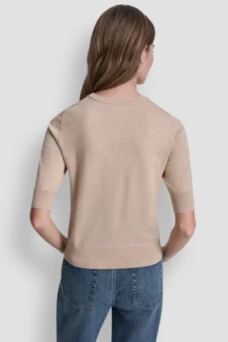 Jerséis de cuello redondo con mangas hasta el codo