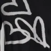 Jerséu de manga corta con corazón de graffiti Jerséu de manga corta con corazón de graffiti