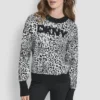 Jerséu de punto con logo de leopardo Jerséu de punto con logo de leopardo