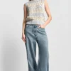 Jerséu de rayas con punto calado Jerséu de rayas con punto calado