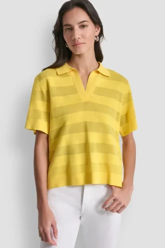 Jerséu polo a rayas transparente
