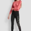 Leggings de talle alto con logo ombré y largo 7/8