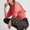 Leggings de talle alto con logo ombré y largo 7/8
