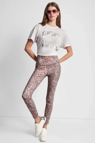 Leggings estampados de cintura alta 7/8 con bolsillos