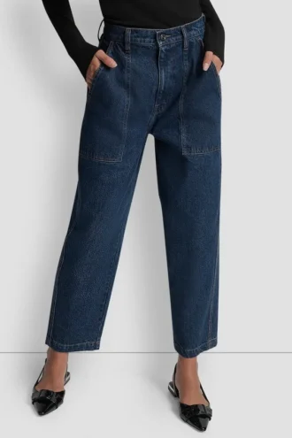 Pantalón de cintura alta con corte recto