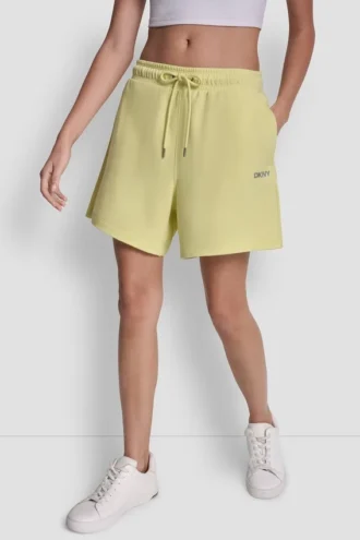 Pantalones cortos de chándal de talle alto con logo