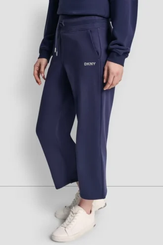 Pantalones cortos de talle alto con logo burbuja metalizado