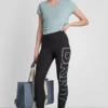 Pantalones de compresión Balance de cintura alta y largo 7/8 con efecto Ombré
