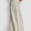Pantalones de pierna ancha con rayas de lentejuelas